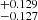 $ ^{+0.129}_{-0.127} $