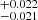 $ ^{+0.022}_{-0.021} $