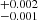$ ^{+0.002}_{-0.001} $