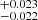 $ ^{+0.023}_{-0.022} $