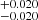 $ ^{+0.020}_{-0.020} $