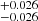 $ ^{+0.026}_{-0.026} $