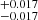 $ ^{+0.017}_{-0.017} $