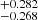 $ ^{+0.282}_{-0.268} $