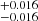 $ ^{+0.016}_{-0.016} $