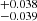 $ ^{+0.038}_{-0.039} $