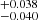 $ ^{+0.038}_{-0.040} $