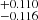 $ ^{+0.110}_{-0.116} $