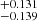 $ ^{+0.131}_{-0.139} $