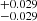 $ ^{+0.029}_{-0.029} $
