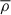 Mathematical equation: $ \overline{\rho} $