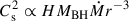 Mathematical equation: $$ \begin{aligned} C_{\rm s}^2 \propto H M_{\rm BH} \dot{M} r^{-3} \end{aligned} $$