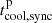 Mathematical equation: $ t_{\mathrm{cool,sync}}^{\mathrm{p}} $