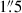 Mathematical equation: $ 1{{\overset{\prime\prime}{.}}}5 $