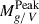 Mathematical equation: $ M_{g/V}^{\mathrm{Peak}} $