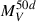 Mathematical equation: $ M^{50d}_{V} $