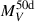 Mathematical equation: $ M_V^{\text{50d}} $