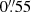 Mathematical equation: $ 0{{\overset{\prime\prime}{.}}}55 $