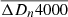 Mathematical equation: $ \overline{\Delta D_n4000} $