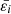 Mathematical equation: $ \bar{\varepsilon_i} $