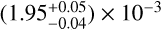 $(1.95^{+0.05}_{-0.04})x10^{-3}$
