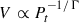 Mathematical equation: $ V\propto P_{t}^{-1/\Gamma} $
