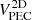 Mathematical equation: $ V_{\mathrm{PEC}}^{\mathrm{2D}} $