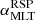 Mathematical equation: $ \alpha^\mathrm{{RSP}}_\mathrm{{MLT}} $