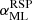 Mathematical equation: $ \alpha^{\mathrm{RSP}}_{\mathrm{ML}} $