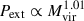 Mathematical equation: $ P_{\mathrm{ext}} \propto M_{\mathrm{vir}}^{1.01} $