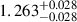 $ 1.263^{+0.028}_{-0.028} $