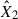 Mathematical equation: $ \hat{{X}}_{{2}} $