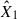 Mathematical equation: $ \hat{X}_{1} $