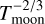 Mathematical equation: $\[T_{\text {moon }}^{-2 / 3}\]$