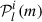 Mathematical equation: $ {\cal{P}}_{l}^{i}(m) $