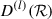 Mathematical equation: $ D^{(l)}({\cal R}) $