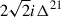 $ 2 \sqrt{2} i \Delta^{21} $