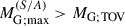 Mathematical equation: $ M_{\mathrm{G;max}}^{(S/A)} > M_{\mathrm{G;TOV}} $