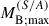 Mathematical equation: $ M_{\mathrm{B;max}}^{(S/A)} $