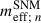 $ m_{\mathrm{eff};\,n}^{\mathrm{SNM}} $