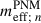 $ m_{\mathrm{eff};\,n}^{\mathrm{PNM}} $