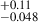 $ ^{+0.11}_{-0.048} $
