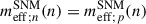 Mathematical equation: $ m_{\mathrm{eff};n}^{\mathrm{SNM}}(n) = m_{\mathrm{eff};p}^{\mathrm{SNM}}(n) $