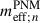 Mathematical equation: $ m_{\mathrm{eff};n}^{\mathrm{PNM}} $