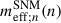 Mathematical equation: $ m_{\mathrm{eff};n}^{\mathrm{SNM}}(n) $