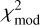 Mathematical equation: $\chi^2_{\mathrm{mod}}$