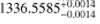 $1336.5585^{+0.0014}_{-0.0014}$