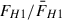 Mathematical equation: $ F_{H1}/ \bar{F}_{H1} $