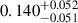$ 0.140_{-0.051}^{+0.052} $