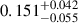 $ 0.151_{-0.055}^{+0.042} $